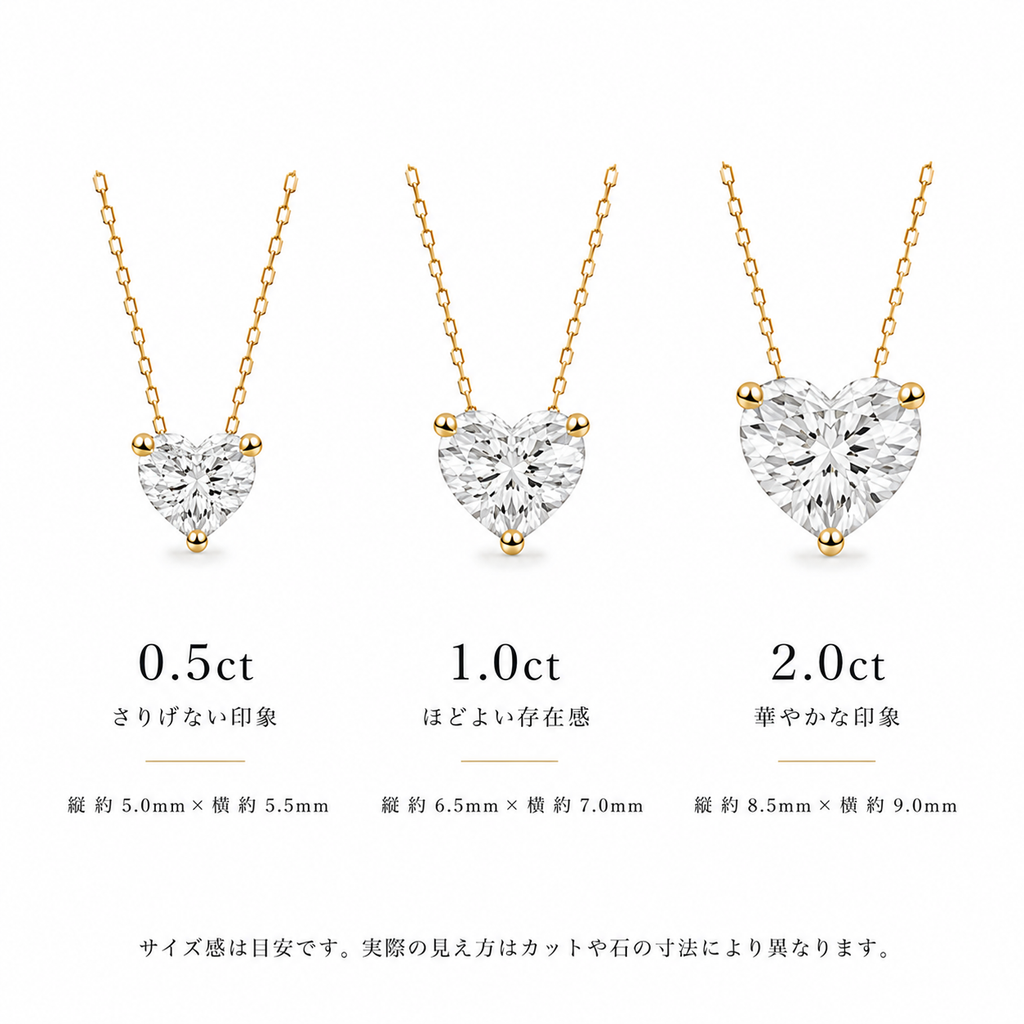 K18 LGDハートシェイプ ペンダントトップ | 0.5ct〜2.0ct