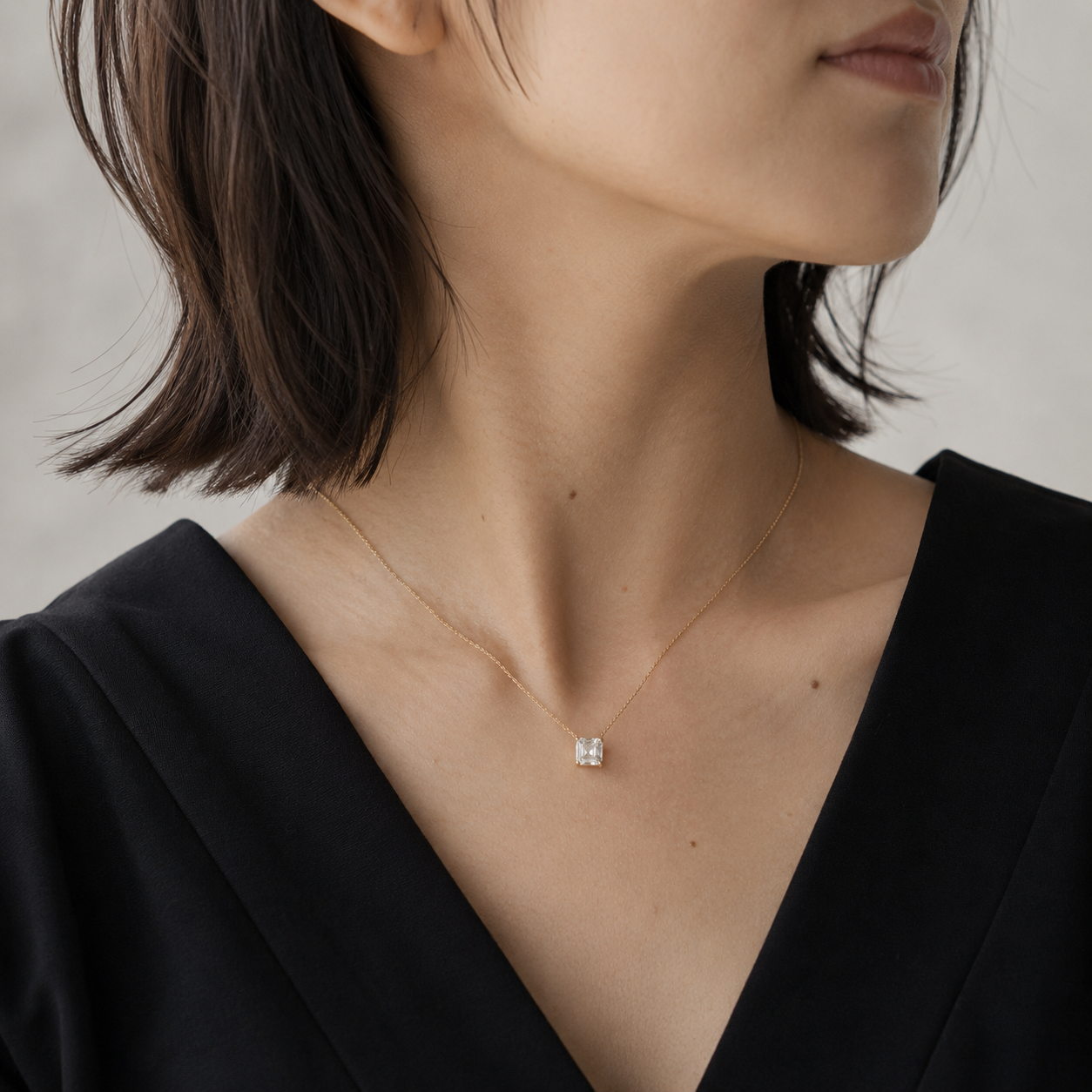 K18 LGDアッシャーカット ペンダントトップ | 1.0ct〜2.0ct
