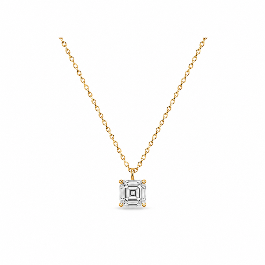K18 LGDアッシャーカット ペンダントトップ | 1.0ct〜2.0ct
