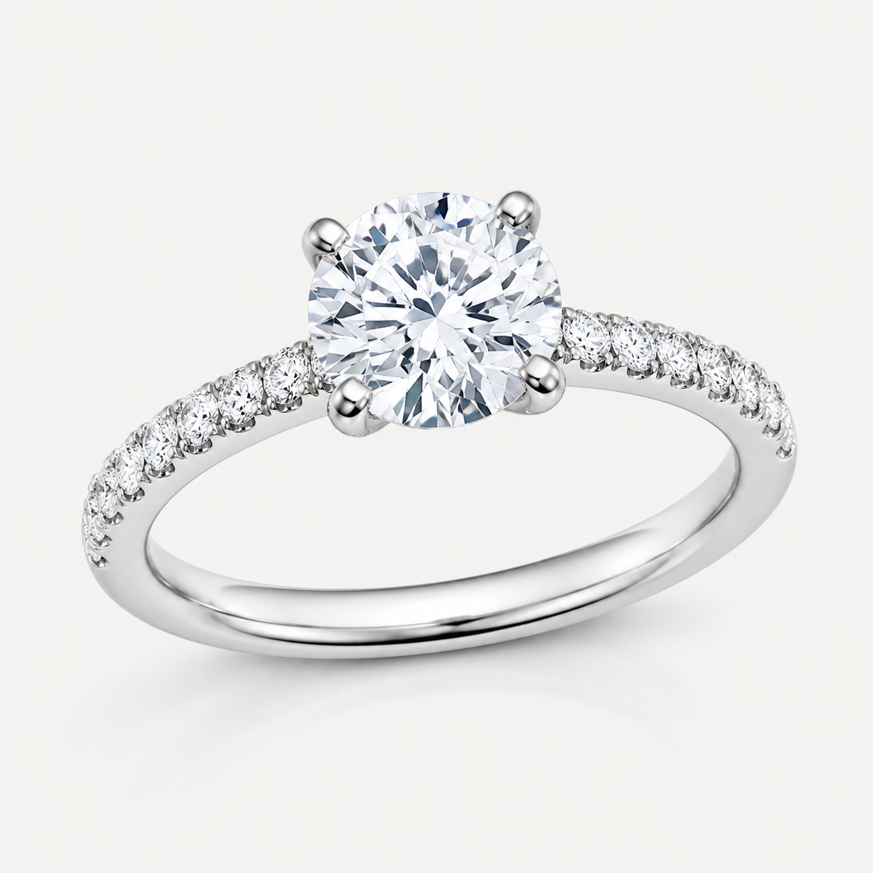 BRILLIANCE Round Pavé Ring | K14/K18,1.0ct～2.0ct