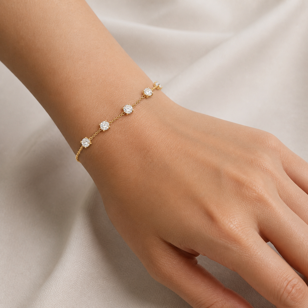 14K 5-Stone Bracelet | 2.5ct