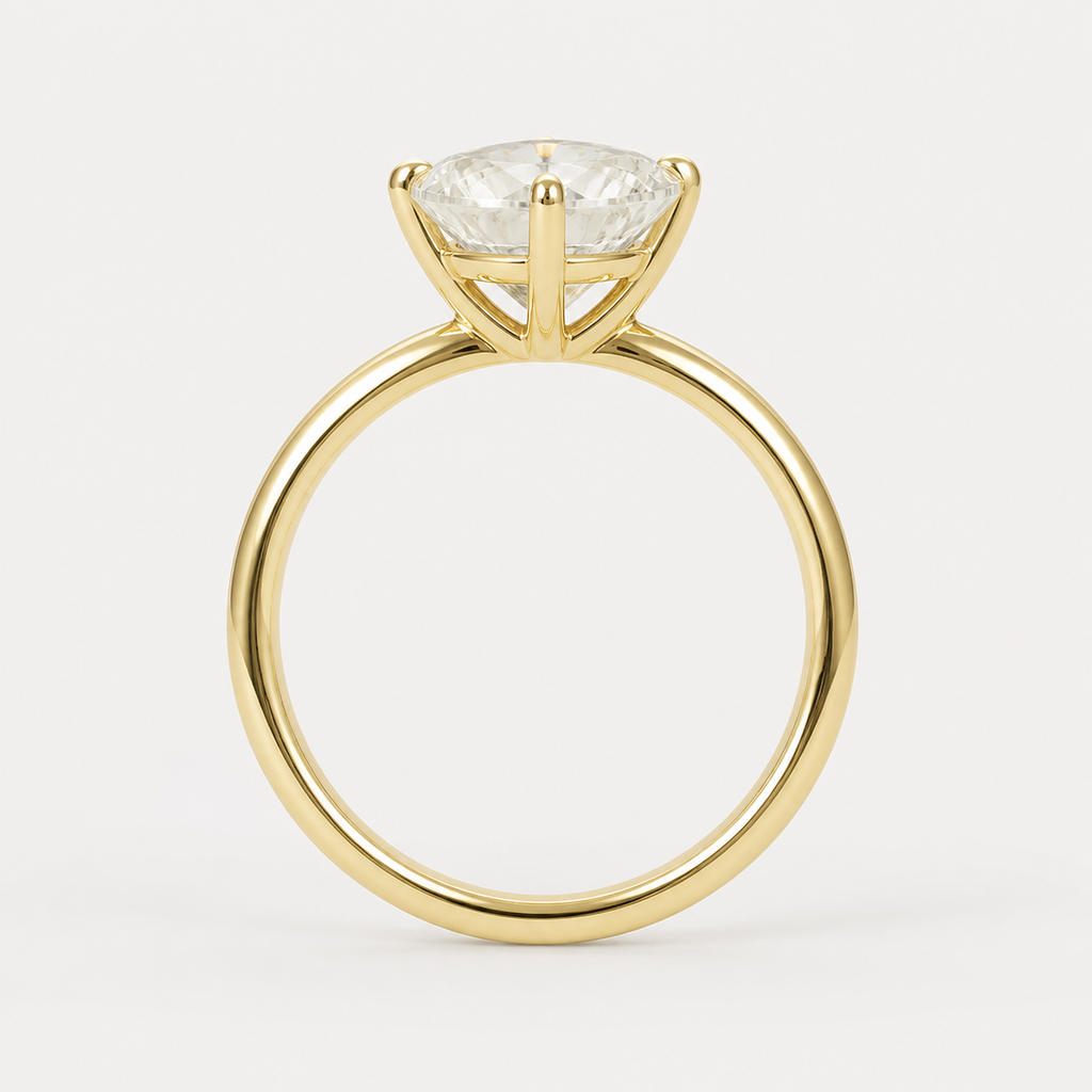 CLASSIC Pear Solitaire Ring | K14/K18, 1.0ct～2.0ct