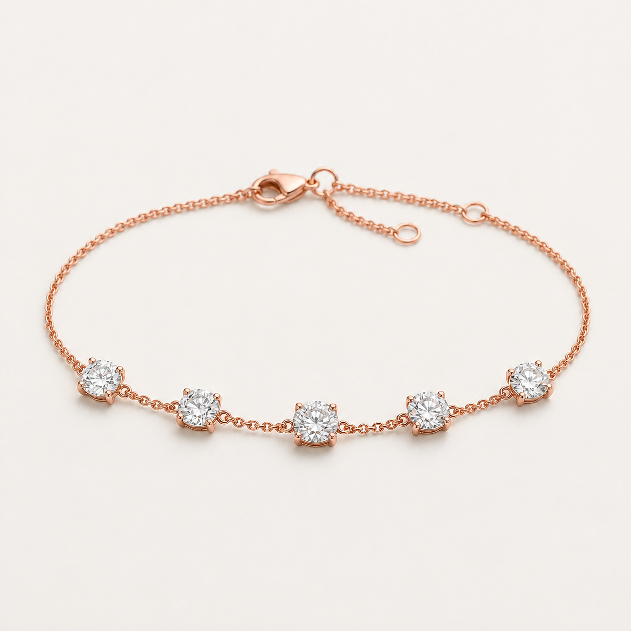 14K 5-Stone Bracelet | 2.5ct
