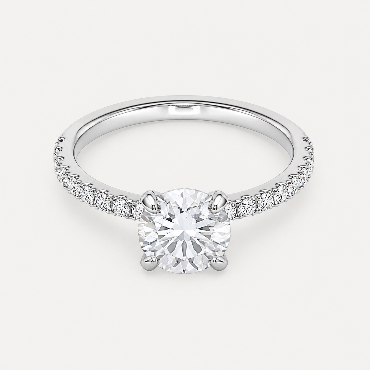 BRILLIANCE Round Pavé Ring | K14/K18,1.0ct～2.0ct