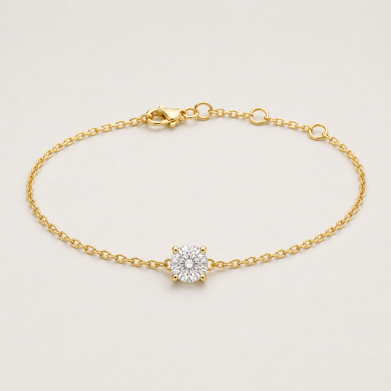14K Solitaire Bracelet | 0.5ct