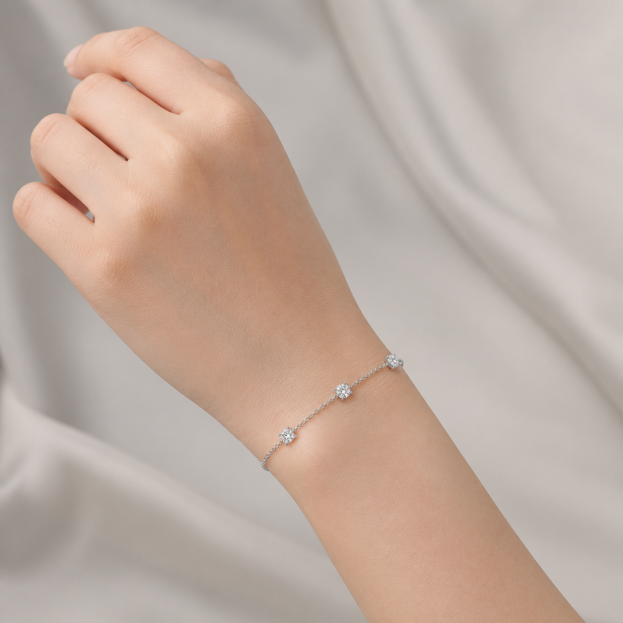 14K 3-Stone Bracelet | 1.5ct