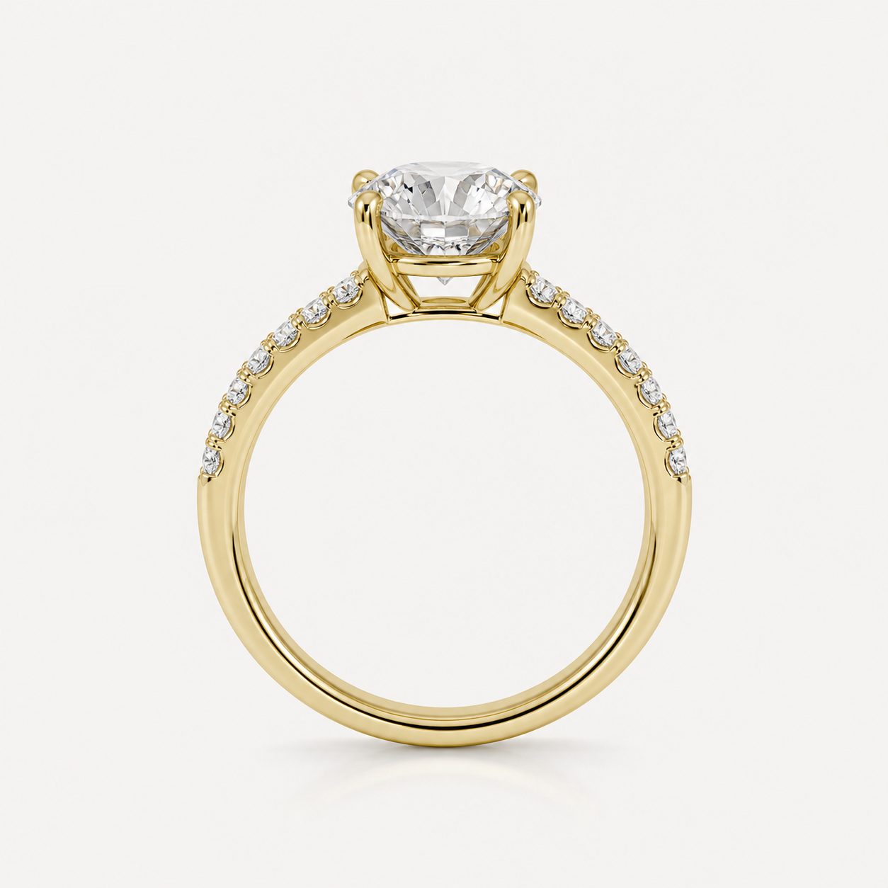 BRILLIANCE Round Pavé Ring | K14/K18,1.0ct～2.0ct