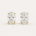 Oval Diamond Stud Earrings| K14/K18 , 1.0ct～4.0ct