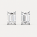 Emerald Cut Diamond Stud Earrings | K14/K18 , 1.0ct～4.0ct
