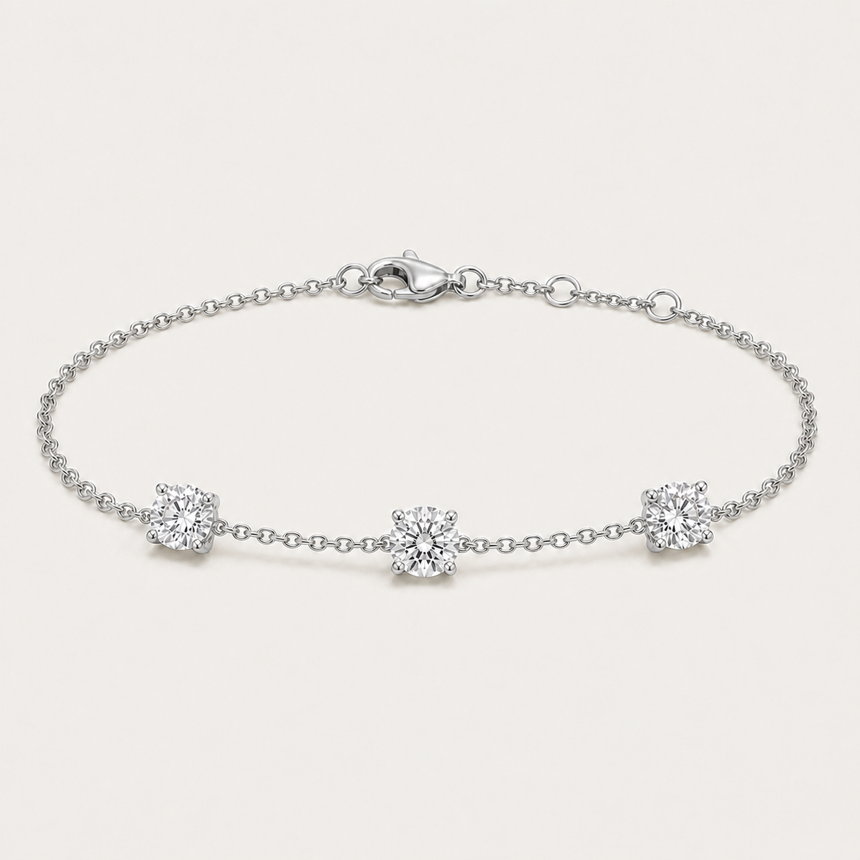 14K 3-Stone Bracelet | 1.5ct
