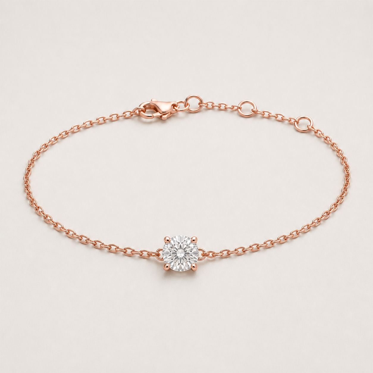 14K Solitaire Bracelet | 0.5ct