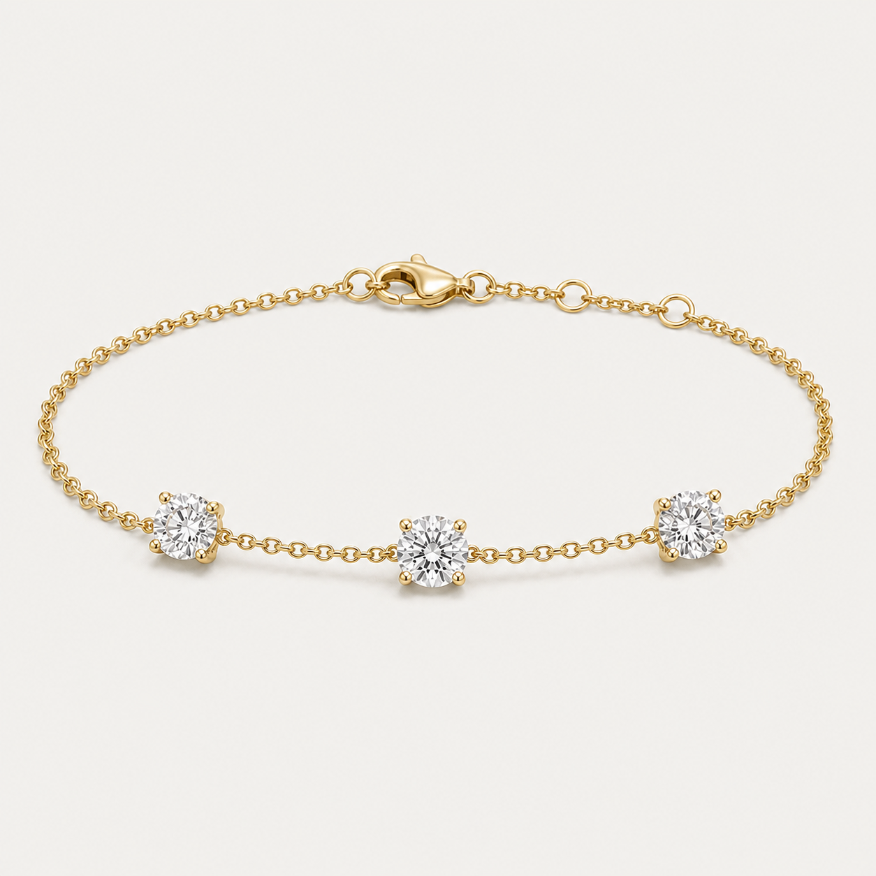 14K 3-Stone Bracelet | 1.5ct