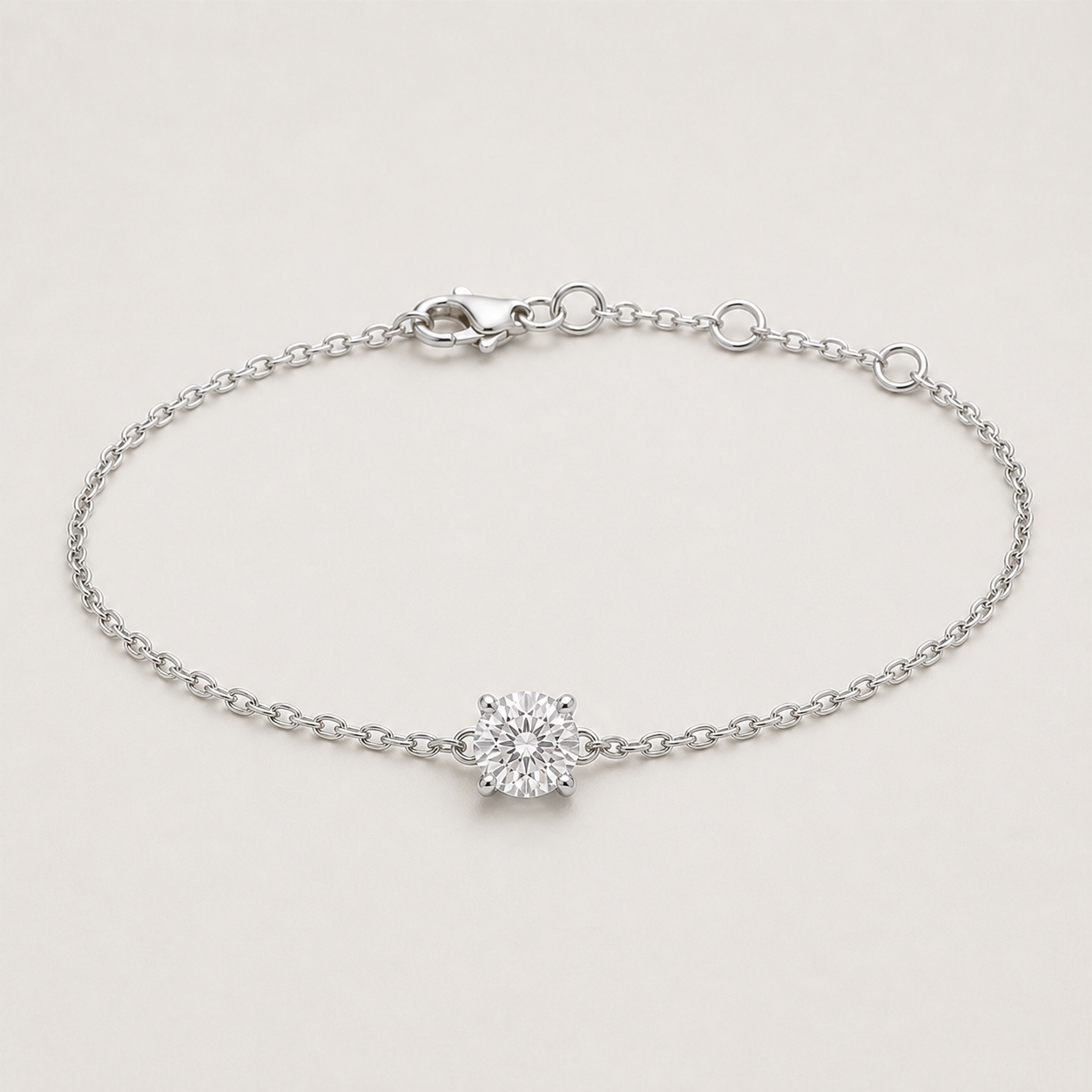 14K Solitaire Bracelet | 0.5ct