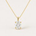 Oval Solitaire Diamond Pendant Top | K14/K18 , 1.0ct～2.0ct