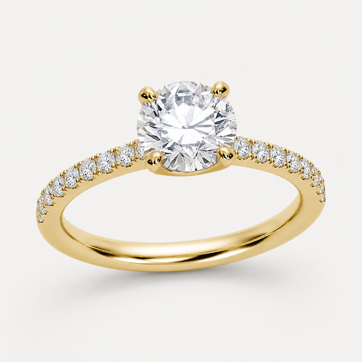 BRILLIANCE Round Pavé Ring | K14/K18,1.0ct～2.0ct