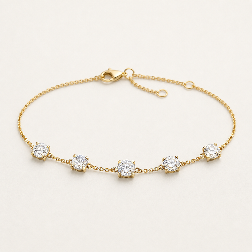 14K 5-Stone Bracelet | 2.5ct