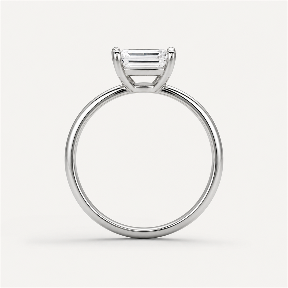 CLASSIC Emerald Solitaire Ring | K14/K18, 1.0ct～2.0ct